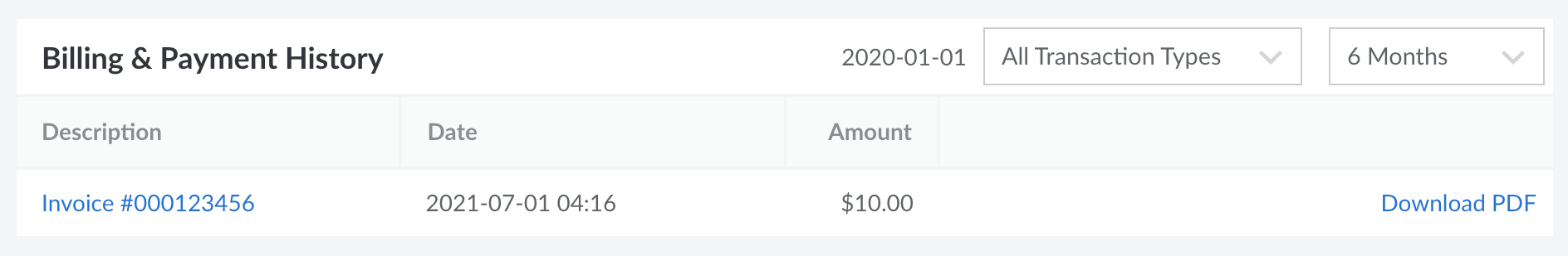 Viewing Billing & Payment History in the My SiteBay